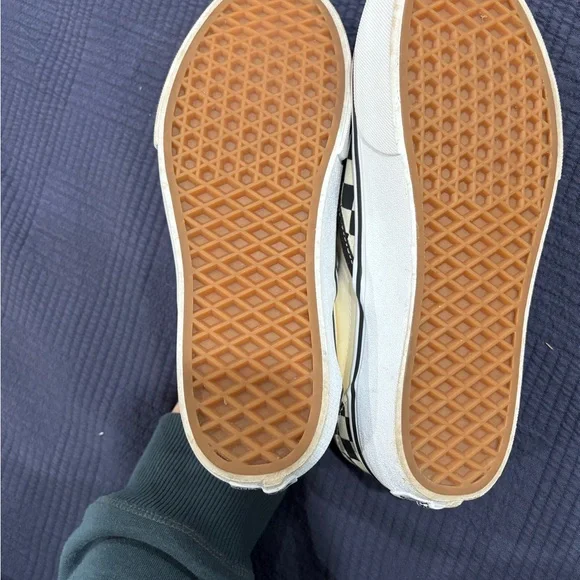 Vans Black and White Checkerboard Slip-Ons platform men’s 7 women’s 8.5 - Picture 5 of 6